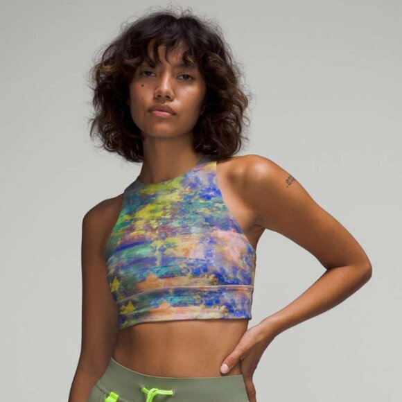 LULULEMON Energy High-Neck Longline Tough Bra Medium Support Altered Nature 4 - Picture 1 of 15